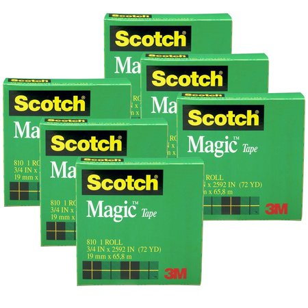 SCOTCH Magic™ Tape Refill Rolls, 3/4in x 1296in Per Roll, 6PK 810341296